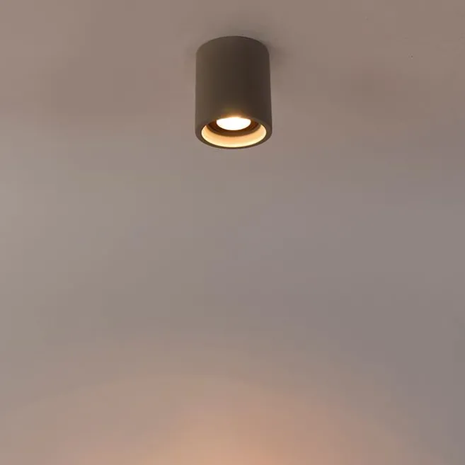 QAZQA Ländlicher runder Aufbaustraher Beton - Deep