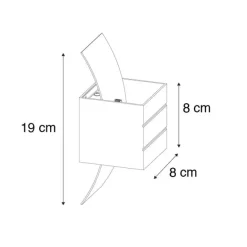 QAZQA Moderne Aluminium-Wandleuchte mit Lichteffekt - Amy
