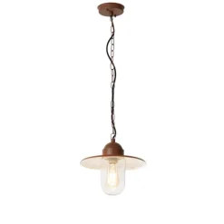 QAZQA Moderne Außenhängelampe rostbraun IP44 - Kansas