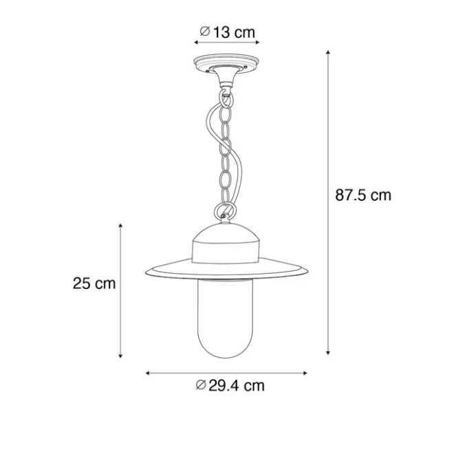 QAZQA Moderne Außenhängelampe rostbraun IP44 - Kansas
