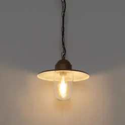 QAZQA Moderne Außenhängelampe rostbraun IP44 - Kansas