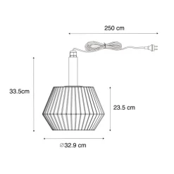 QAZQA Moderne Außenhängelampe schwarz mit weißem Schirm 32,9 cm IP44 - Robbert