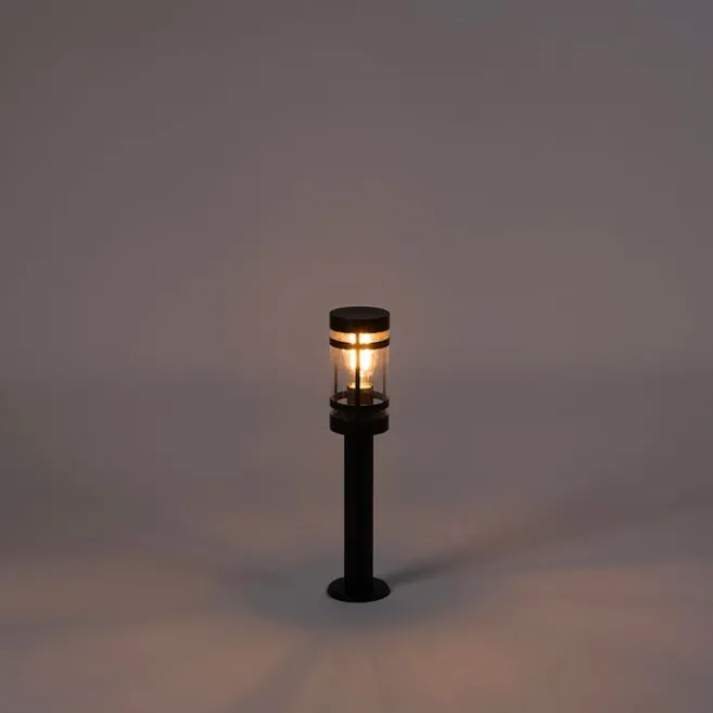 QAZQA Moderne Außenleuchte schwarz 50 cm IP44 - Gleam