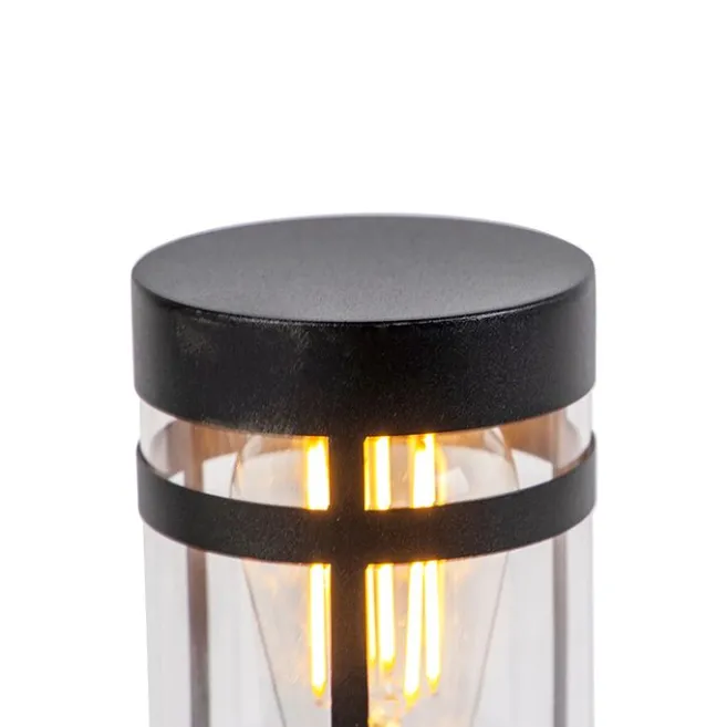 QAZQA Moderne Außenleuchte schwarz 50 cm IP44 - Gleam