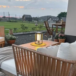 QAZQA Moderne Außenleuchte schwarz inkl. LED und Dimmer Solar - Denlu