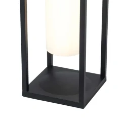 QAZQA Moderne Außenleuchte schwarz inkl. LED und Dimmer Solar - Denlu