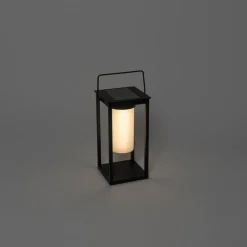 QAZQA Moderne Außenleuchte schwarz inkl. LED und Dimmer Solar - Denlu