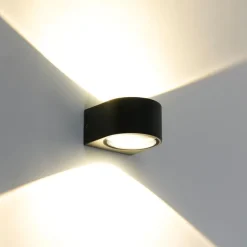 Paul Neuhaus Moderne Außenwandleuchte schwarz inkl. LED 2-flammig IP54 - Carla