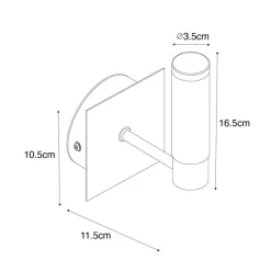QAZQA Moderne Badezimmer Wandleuchte schwarz IP44 - Bath