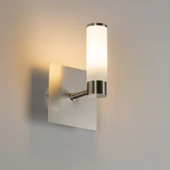 QAZQA Moderne Badezimmer Wandleuchte Stahl IP44 - Bath