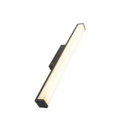 QAZQA Moderne Badezimmerwandleuchte schwarz 62 cm IP44 - Cascada