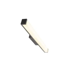 QAZQA Moderne Badezimmerwandleuchte schwarz 62 cm IP44 - Cascada