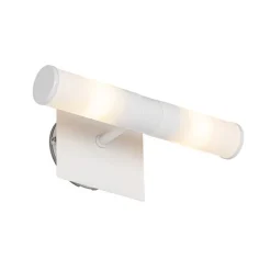 QAZQA Moderne Badezimmer-Wandleuchte weiß IP44 2-flammig - Bath