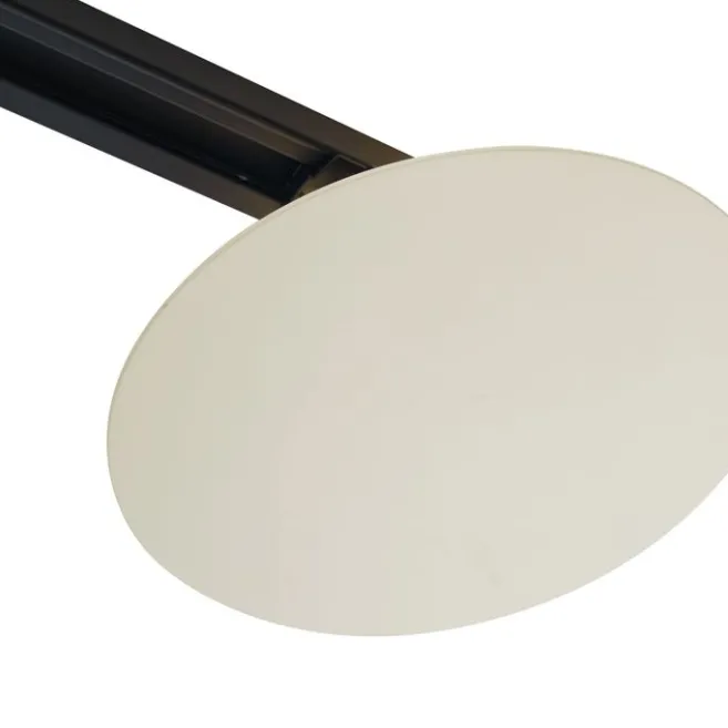 QAZQA Moderne beige Deckenleuchte für Schienensystem 1-phasig 2-Lichter - Iconic Pulley