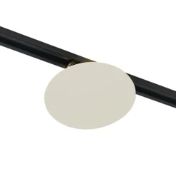 QAZQA Moderne beige Deckenleuchte für Schienensystem 1-phasig 2-Lichter - Iconic Pulley