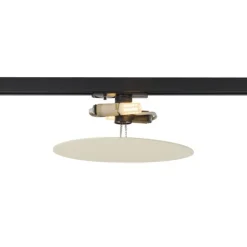 QAZQA Moderne beige Deckenleuchte für Schienensystem 1-phasig 2-Lichter - Iconic Pulley