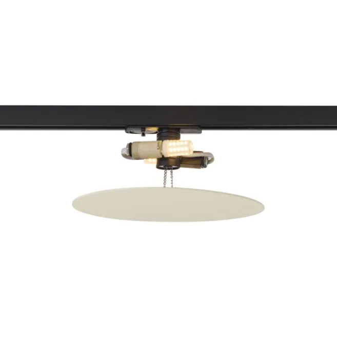 QAZQA Moderne beige Deckenleuchte für Schienensystem 1-phasig 2-Lichter - Iconic Pulley