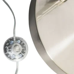 QAZQA Moderne Bogenleuchte Stahl XL verstellbar ohne Schirm