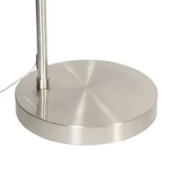 QAZQA Moderne Bogenleuchte Stahl XL verstellbar ohne Schirm