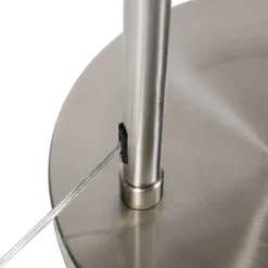 QAZQA Moderne Bogenleuchte Stahl XL verstellbar ohne Schirm