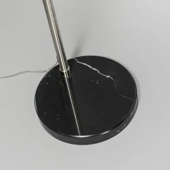 QAZQA Moderne Bogenleuchte Stahl mit Marmorfuß - XXL