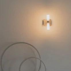 QAZQA Moderne Chrom Wandleuchte 2-flammig IP44 - Bath