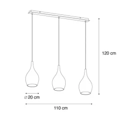 Paul Neuhaus Moderne Chrom-Pendelleuchte mit Rauchglas 3-flammig - Pilua