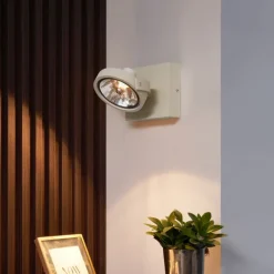 QAZQA Moderne Deckenleuchte Beige G9 rund schwenk- und neigbar - Go