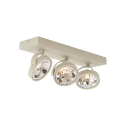 QAZQA Moderne Deckenleuchte Beige G9 rund drehbar 3-flammig - Go