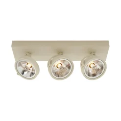 QAZQA Moderne Deckenleuchte Beige G9 rund drehbar 3-flammig - Go