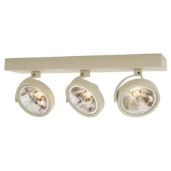 QAZQA Moderne Deckenleuchte Beige G9 rund drehbar 3-flammig - Go