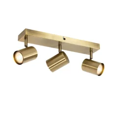 QAZQA Moderne Deckenleuchte Bronze 3-flammig verstellbar rechteckig - Jeana