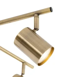 QAZQA Moderne Deckenleuchte Bronze 5-flammig verstellbar rechteckig - Jeana