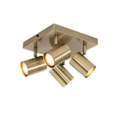 QAZQA Moderne Deckenleuchte Bronze 4-flammig verstellbar rechteckig - Jeana