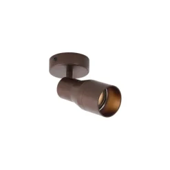 QAZQA Moderne Deckenleuchte Dunkelbronze GU10 50mm rund - Stanley