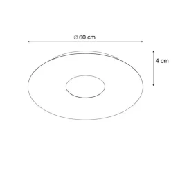 QAZQA Moderne Deckenleuchte Gold 60cm inkl. LED 3-Stufen Dimmbar - Morning