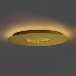 QAZQA Moderne Deckenleuchte Gold 60cm inkl. LED 3-Stufen Dimmbar - Morning