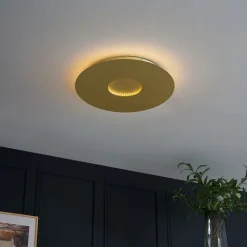 QAZQA Moderne Deckenleuchte Gold 40cm inkl. LED 3-Stufen-Dimmbar - Morning