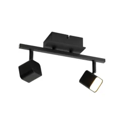 QAZQA Moderne Deckenleuchte schwarz inkl. LED 2-flammig - Nola