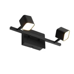 QAZQA Moderne Deckenleuchte schwarz inkl. LED 2-flammig - Nola