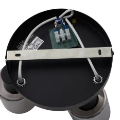 QAZQA Moderne Deckenleuchte Schwarz mit rundem Rauchglas 3-flammig - Cilin