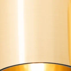 QAZQA Moderne Deckenleuchte schwarz mit goldenen 6 Lichtern - Lofty