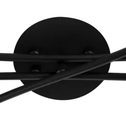 QAZQA Moderne Deckenleuchte schwarz 6-Flammig - Lofty