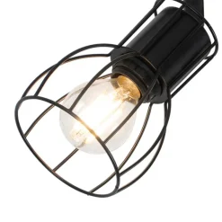 QAZQA Moderne Deckenleuchte schwarz 2-Licht verstellbar - Botu