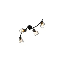 QAZQA Moderne Deckenleuchte schwarz 86 cm 4-Licht - Botu