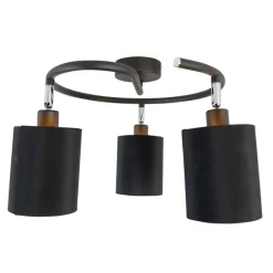 QAZQA Moderne Deckenleuchte schwarz - Lofty