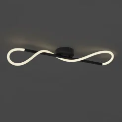 QAZQA Moderne Deckenleuchte Schwarz inkl. LED 3-Stufen Dimmbar - Keri