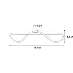 QAZQA Moderne Deckenleuchte Schwarz inkl. LED 3-Stufen Dimmbar - Keri