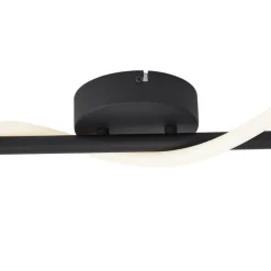 QAZQA Moderne Deckenleuchte Schwarz inkl. LED 3-Stufen Dimmbar - Keri