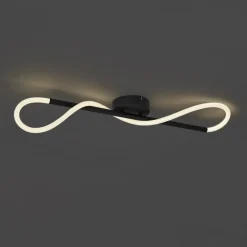 QAZQA Moderne Deckenleuchte Schwarz inkl. LED 3-Stufen Dimmbar - Keri